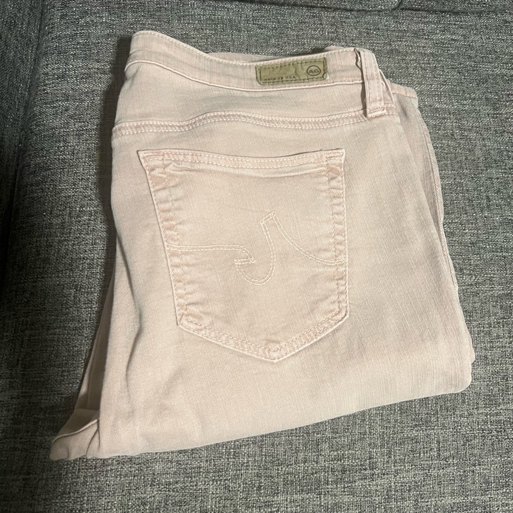 Women's AG Skinny ankle Jeans in Light Pink